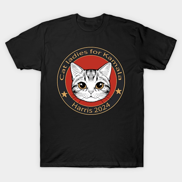 Cat Ladies For Kamala Kamala 2024 T Shirt TeePublic